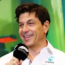 BAKU, AZERBAIJAN - JUNE 11: Mercedes GP Executive Director Toto Wolff talks in the Team Principals Press Conference prior to final practice ahead of the F1 Grand Prix of Azerbaijan at Baku City Circuit on June 11, 2022 in Baku, Azerbaijan. (Photo by Clive Rose/Getty Images)