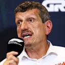 BAKU, AZERBAIJAN - JUNE 11: Haas F1 Team Principal Guenther Steiner talks in the Team Principals Press Conference prior to final practice ahead of the F1 Grand Prix of Azerbaijan at Baku City Circuit on June 11, 2022 in Baku, Azerbaijan. (Photo by Clive Rose/Getty Images)