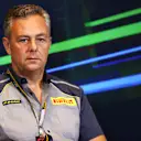 BAKU, AZERBAIJAN - JUNE 11: Director of Pirelli F1 Mario Isola looks on in the Team Principals Press Conference prior to final practice ahead of the F1 Grand Prix of Azerbaijan at Baku City Circuit on June 11, 2022 in Baku, Azerbaijan. (Photo by Dan Istitene - Formula 1/Formula 1 via Getty Images)