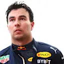 BAKU, AZERBAIJAN - JUNE 11: Second placed qualifier Sergio Perez of Mexico and Oracle Red Bull Racing looks on in parc ferme during qualifying ahead of the F1 Grand Prix of Azerbaijan at Baku City Circuit on June 11, 2022 in Baku, Azerbaijan. (Photo by Dan Istitene - Formula 1/Formula 1 via Getty Images)