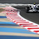 BAHRAIN, BAHRAIN - MARCH 18: Yuki Tsunoda of Japan driving the (22) Scuderia AlphaTauri AT03 on track during practice ahead of the F1 Grand Prix of Bahrain at Bahrain International Circuit on March 18, 2022 in Bahrain, Bahrain. (Photo by Clive Mason/Getty Images)