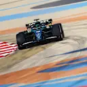 BAHRAIN, BAHRAIN - MARCH 18: Lance Stroll of Canada driving the (18) Aston Martin AMR22 Mercedes runs wide during practice ahead of the F1 Grand Prix of Bahrain at Bahrain International Circuit on March 18, 2022 in Bahrain, Bahrain. (Photo by Dan Istitene - Formula 1/Formula 1 via Getty Images)