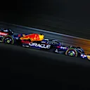 BAHRAIN, BAHRAIN - MARCH 18: Max Verstappen of the Netherlands driving the (1) Oracle Red Bull Racing RB18 on track during practice ahead of the F1 Grand Prix of Bahrain at Bahrain International Circuit on March 18, 2022 in Bahrain, Bahrain. (Photo by Lars Baron/Getty Images)