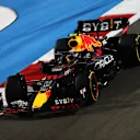 BAHRAIN, BAHRAIN - MARCH 18: Sergio Perez of Mexico driving the (11) Oracle Red Bull Racing RB18 on track  during practice ahead of the F1 Grand Prix of Bahrain at Bahrain International Circuit on March 18, 2022 in Bahrain, Bahrain. (Photo by Joe Portlock - Formula 1/Formula 1 via Getty Images)