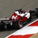 BAHRAIN, BAHRAIN - MARCH 18: Valtteri Bottas of Finland driving the (77) Alfa Romeo F1 C42 Ferrari on track during practice ahead of the F1 Grand Prix of Bahrain at Bahrain International Circuit on March 18, 2022 in Bahrain, Bahrain. (Photo by Joe Portlock - Formula 1/Formula 1 via Getty Images)