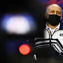 BAHRAIN, BAHRAIN - MARCH 19: Scuderia AlphaTauri Team Principal Franz Tost talks in the Team Principals Press Conference before final practice ahead of the F1 Grand Prix of Bahrain at Bahrain International Circuit on March 19, 2022 in Bahrain, Bahrain. (Photo by Clive Mason/Getty Images)