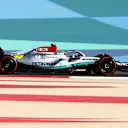 BAHRAIN, BAHRAIN - MARCH 19: Lewis Hamilton of Great Britain driving the (44) Mercedes AMG Petronas F1 Team W13 on track during final practice ahead of the F1 Grand Prix of Bahrain at Bahrain International Circuit on March 19, 2022 in Bahrain, Bahrain. (Photo by Mark Thompson/Getty Images)