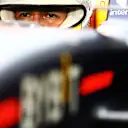 BAHRAIN, BAHRAIN - MARCH 19: Sergio Perez of Mexico and Oracle Red Bull Racing prepares to drive in the garage during qualifying ahead of the F1 Grand Prix of Bahrain at Bahrain International Circuit on March 19, 2022 in Bahrain, Bahrain. (Photo by Mark Thompson/Getty Images)