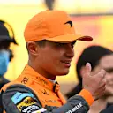 BAHRAIN, BAHRAIN - MARCH 20: Lando Norris of Great Britain and McLaren looks on prior to the F1 Grand Prix of Bahrain at Bahrain International Circuit on March 20, 2022 in Bahrain, Bahrain. (Photo by Clive Mason/Getty Images)