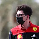 BAHRAIN, BAHRAIN - MARCH 11: Scuderia Ferrari Team Principal Mattia Binotto walks in the Paddock during Day Two of F1 Testing at Bahrain International Circuit on March 11, 2022 in Bahrain, Bahrain. (Photo by Lars Baron/Getty Images)