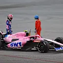 BAHRAIN, BAHRAIN - MARCH 11: Esteban Ocon of France and Alpine F1 looks on after stopping on track during Day Two of F1 Testing at Bahrain International Circuit on March 11, 2022 in Bahrain, Bahrain. (Photo by Dan Istitene - Formula 1/Formula 1 via Getty Images)