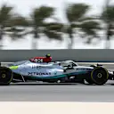 BAHRAIN, BAHRAIN - MARCH 12: Lewis Hamilton of Great Britain driving the (44) Mercedes AMG Petronas F1 Team W13 on track during Day Three of F1 Testing at Bahrain International Circuit on March 12, 2022 in Bahrain, Bahrain. (Photo by Lars Baron/Getty Images)