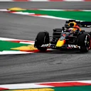 BARCELONA, SPAIN - FEBRUARY 25: Max Verstappen of the Netherlands driving the (1) Oracle Red Bull Racing RB18 during Day Three of F1 Testing at Circuit de Barcelona-Catalunya on February 25, 2022 in Barcelona, Spain. (Photo by Rudy Carezzevoli/Getty Images)