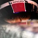 BARCELONA, SPAIN - FEBRUARY 25: Zhou Guanyu of China and Alfa Romeo F1 prepares to drive in the garage during Day Three of F1 Testing at Circuit de Barcelona-Catalunya on February 25, 2022 in Barcelona, Spain. (Photo by Mario Renzi - Formula 1/Formula 1 via Getty Images)