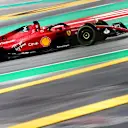 BARCELONA, SPAIN - FEBRUARY 25: Carlos Sainz of Spain driving (55) the Ferrari F1-75 on track during Day Three of F1 Testing at Circuit de Barcelona-Catalunya on February 25, 2022 in Barcelona, Spain. (Photo by Dan Istitene - Formula 1/Formula 1 via Getty Images)