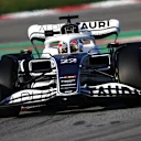 BARCELONA, SPAIN - FEBRUARY 23: Yuki Tsunoda of Japan driving the (22) Scuderia AlphaTauri AT03