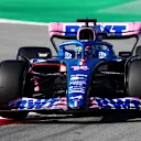 BARCELONA, SPAIN - FEBRUARY 23: Fernando Alonso of Spain driving the (14) Alpine F1 A522 Renault