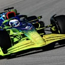 BARCELONA, SPAIN - FEBRUARY 23: Nicholas Latifi of Canada driving the (6) Williams FW44 Mercedes  during Day One of F1 Testing at Circuit de Barcelona-Catalunya on February 23, 2022 in Barcelona, Spain. (Photo by Mark Thompson/Getty Images)