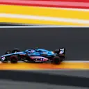 SPA, BELGIUM - AUGUST 27: Fernando Alonso of Spain driving the (14) Alpine F1 A522 Renault on track during final practice ahead of the F1 Grand Prix of Belgium at Circuit de Spa-Francorchamps on August 27, 2022 in Spa, Belgium. (Photo by Mark Thompson/Getty Images)