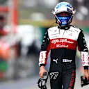 SPA, BELGIUM - AUGUST 27: 20th place qualifier Valtteri Bottas of Finland and Alfa Romeo F1 walks in the Pitlane during qualifying ahead of the F1 Grand Prix of Belgium at Circuit de Spa-Francorchamps on August 27, 2022 in Spa, Belgium. (Photo by Mark Thompson/Getty Images)