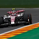 SPA, BELGIUM - AUGUST 27: Zhou Guanyu of China driving the (24) Alfa Romeo F1 C42 Ferrari on track during qualifying ahead of the F1 Grand Prix of Belgium at Circuit de Spa-Francorchamps on August 27, 2022 in Spa, Belgium. (Photo by Rudy Carezzevoli/Getty Images)