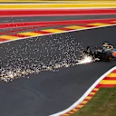 SPA, BELGIUM - AUGUST 27: Lando Norris of Great Britain driving the (4) McLaren MCL36 Mercedes on track during qualifying ahead of the F1 Grand Prix of Belgium at Circuit de Spa-Francorchamps on August 27, 2022 in Spa, Belgium. (Photo by Dan Istitene - Formula 1/Formula 1 via Getty Images)