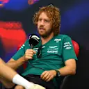 SPA, BELGIUM - AUGUST 25: Sebastian Vettel of Germany and Aston Martin F1 Team attends the Drivers Press Conference during previews ahead of the F1 Grand Prix of Belgium at Circuit de Spa-Francorchamps on August 25, 2022 in Spa, Belgium. (Photo by Dan Mullan/Getty Images)