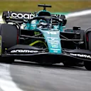 SAO PAULO, BRAZIL - NOVEMBER 11: Lance Stroll of Canada driving the (18) Aston Martin AMR22 Mercedes on track during practice ahead of the F1 Grand Prix of Brazil at Autodromo Jose Carlos Pace on November 11, 2022 in Sao Paulo, Brazil. (Photo by Chris Graythen/Getty Images)