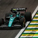 SAO PAULO, BRAZIL - NOVEMBER 11: Sebastian Vettel of Germany driving the (5) Aston Martin AMR22 Mercedes on track during qualifying ahead of the F1 Grand Prix of Brazil at Autodromo Jose Carlos Pace on November 11, 2022 in Sao Paulo, Brazil. (Photo by Chris Graythen/Getty Images)