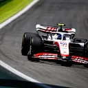SAO PAULO, BRAZIL - NOVEMBER 12: Mick Schumacher of Germany driving the (47) Haas F1 VF-22 Ferrari on track during practice ahead of the F1 Grand Prix of Brazil at Autodromo Jose Carlos Pace on November 12, 2022 in Sao Paulo, Brazil. (Photo by Chris Graythen/Getty Images)