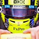 SAO PAULO, BRAZIL - NOVEMBER 12: Lando Norris of Great Britain and McLaren prepares to drive in the garage during practice ahead of the F1 Grand Prix of Brazil at Autodromo Jose Carlos Pace on November 12, 2022 in Sao Paulo, Brazil. (Photo by Dan Istitene - Formula 1/Formula 1 via Getty Images)