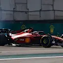 SAO PAULO, BRAZIL - NOVEMBER 13: Charles Leclerc of Monaco driving the (16) Ferrari F1-75 spins during the F1 Grand Prix of Brazil at Autodromo Jose Carlos Pace on November 13, 2022 in Sao Paulo, Brazil. (Photo by Jared C. Tilton/Getty Images)