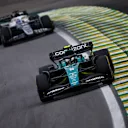 SAO PAULO, BRAZIL - NOVEMBER 13: Sebastian Vettel of Germany driving the (5) Aston Martin AMR22 Mercedes on track during the F1 Grand Prix of Brazil at Autodromo Jose Carlos Pace on November 13, 2022 in Sao Paulo, Brazil. (Photo by Jared C. Tilton/Getty Images)