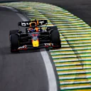 SAO PAULO, BRAZIL - NOVEMBER 13: Sergio Perez of Mexico driving the (11) Oracle Red Bull Racing RB18 on track during the F1 Grand Prix of Brazil at Autodromo Jose Carlos Pace on November 13, 2022 in Sao Paulo, Brazil. (Photo by Jared C. Tilton/Getty Images)