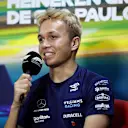 SAO PAULO, BRAZIL - NOVEMBER 10: Alexander Albon of Thailand and Williams attends the Drivers Press Conference during previews ahead of the F1 Grand Prix of Brazil at Autodromo Jose Carlos Pace on November 10, 2022 in Sao Paulo, Brazil. (Photo by Jared C. Tilton/Getty Images)