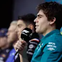 SAO PAULO, BRAZIL - NOVEMBER 10: Lance Stroll of Canada and Aston Martin F1 Team attends the Drivers Press Conference during previews ahead of the F1 Grand Prix of Brazil at Autodromo Jose Carlos Pace on November 10, 2022 in Sao Paulo, Brazil. (Photo by Jared C. Tilton/Getty Images)
