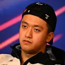 MONTREAL, QUEBEC - JUNE 17: Zhou Guanyu of China driving the (24) Alfa Romeo F1 C42 Ferrari looks on in the Drivers Press Conference prior to practice ahead of the F1 Grand Prix of Canada at Circuit Gilles Villeneuve on June 17, 2022 in Montreal, Quebec. (Photo by Clive Mason/Getty Images)