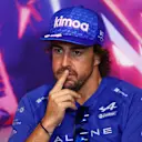 MONTREAL, QUEBEC - JUNE 17: Fernando Alonso of Spain and Alpine F1 looks on in the Drivers Press Conference prior to practice ahead of the F1 Grand Prix of Canada at Circuit Gilles Villeneuve on June 17, 2022 in Montreal, Quebec. (Photo by Dan Istitene/Getty Images)