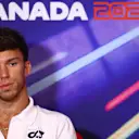 MONTREAL, QUEBEC - JUNE 17: Pierre Gasly of France and Scuderia AlphaTauri looks on in the Drivers Press Conference prior to practice ahead of the F1 Grand Prix of Canada at Circuit Gilles Villeneuve on June 17, 2022 in Montreal, Quebec. (Photo by Dan Istitene/Getty Images)