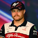 MONTREAL, QUEBEC - JUNE 17: Valtteri Bottas of Finland and Alfa Romeo F1 looks on in the Drivers Press Conference prior to practice ahead of the F1 Grand Prix of Canada at Circuit Gilles Villeneuve on June 17, 2022 in Montreal, Quebec. (Photo by Clive Mason/Getty Images)