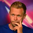 MONTREAL, QUEBEC - JUNE 17: Kevin Magnussen of Denmark and Haas F1 looks on in the Drivers Press Conference prior to practice ahead of the F1 Grand Prix of Canada at Circuit Gilles Villeneuve on June 17, 2022 in Montreal, Quebec. (Photo by Clive Mason/Getty Images)