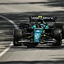 MONTREAL, QUEBEC - JUNE 17: Sebastian Vettel of Germany driving the (5) Aston Martin AMR22 Mercedes on track during practice ahead of the F1 Grand Prix of Canada at Circuit Gilles Villeneuve on June 17, 2022 in Montreal, Quebec. (Photo by Minas Panagiotakis/Getty Images)