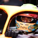 MONTREAL, QUEBEC - JUNE 18: Daniel Ricciardo of Australia and McLaren prepares to drive in the garage during final practice ahead of the F1 Grand Prix of Canada at Circuit Gilles Villeneuve on June 18, 2022 in Montreal, Quebec. (Photo by Clive Rose/Getty Images)