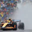 MONTREAL, QUEBEC - JUNE 18: Lando Norris of Great Britain driving the (4) McLaren MCL36 Mercedes in the wet during qualifying ahead of the F1 Grand Prix of Canada at Circuit Gilles Villeneuve on June 18, 2022 in Montreal, Quebec. (Photo by Dan Istitene - Formula 1/Formula 1 via Getty Images)