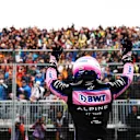 MONTREAL, QUEBEC - JUNE 18: Second placed qualifier Fernando Alonso of Spain and Alpine F1 celebrates in parc ferme during qualifying ahead of the F1 Grand Prix of Canada at Circuit Gilles Villeneuve on June 18, 2022 in Montreal, Quebec. (Photo by Dan Istitene - Formula 1/Formula 1 via Getty Images)