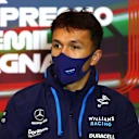 IMOLA, ITALY - APRIL 22: Alexander Albon of Thailand and Williams talks in the Drivers Press Conference prior to practice ahead of the F1 Grand Prix of Emilia Romagna at Autodromo Enzo e Dino Ferrari on April 22, 2022 in Imola, Italy. (Photo by Lars Baron/Getty Images)