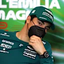 IMOLA, ITALY - APRIL 22: Lance Stroll of Canada and Aston Martin F1 Team looks on in the Drivers Press Conference prior to practice ahead of the F1 Grand Prix of Emilia Romagna at Autodromo Enzo e Dino Ferrari on April 22, 2022 in Imola, Italy. (Photo by Lars Baron/Getty Images)