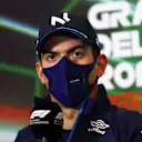 IMOLA, ITALY - APRIL 22: Nicholas Latifi of Canada and Williams talks in the Drivers Press Conference prior to practice ahead of the F1 Grand Prix of Emilia Romagna at Autodromo Enzo e Dino Ferrari on April 22, 2022 in Imola, Italy. (Photo by Lars Baron/Getty Images)