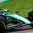 IMOLA, ITALY - APRIL 22: Lance Stroll of Canada driving the (18) Aston Martin AMR22 Mercedes on track during qualifying ahead of the F1 Grand Prix of Emilia Romagna at Autodromo Enzo e Dino Ferrari on April 22, 2022 in Imola, Italy. (Photo by Mark Thompson/Getty Images)