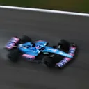 IMOLA, ITALY - APRIL 22: Fernando Alonso of Spain driving the (14) Alpine F1 A522 Renault on track during qualifying ahead of the F1 Grand Prix of Emilia Romagna at Autodromo Enzo e Dino Ferrari on April 22, 2022 in Imola, Italy. (Photo by Alex Pantling - Formula 1/Formula 1 via Getty Images)